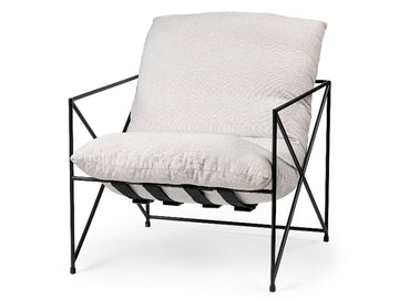 Leonidas Cream Accent Chair | Calgary Furniture Store