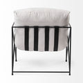 Leonidas Accent Chair-  Cream Fabric Wrap Black Metal Frame | Calgary's Furniture Store | Calgary Accent Chairs