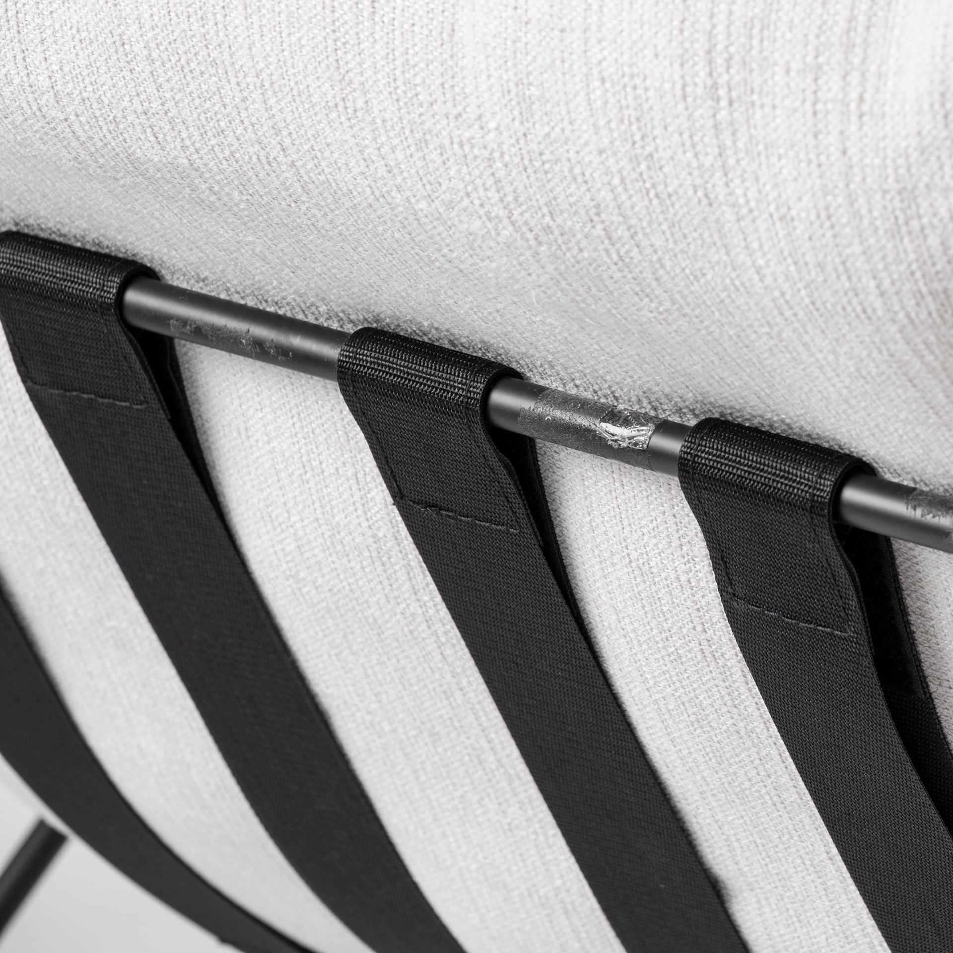 Leonidas Accent Chair-  Cream Fabric Wrap Black Metal Frame | Calgary's Furniture Store | Calgary Accent Chairs