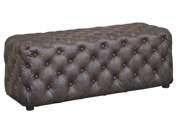 Lister Accent Ottoman - Brown | Calgary Furniture Store