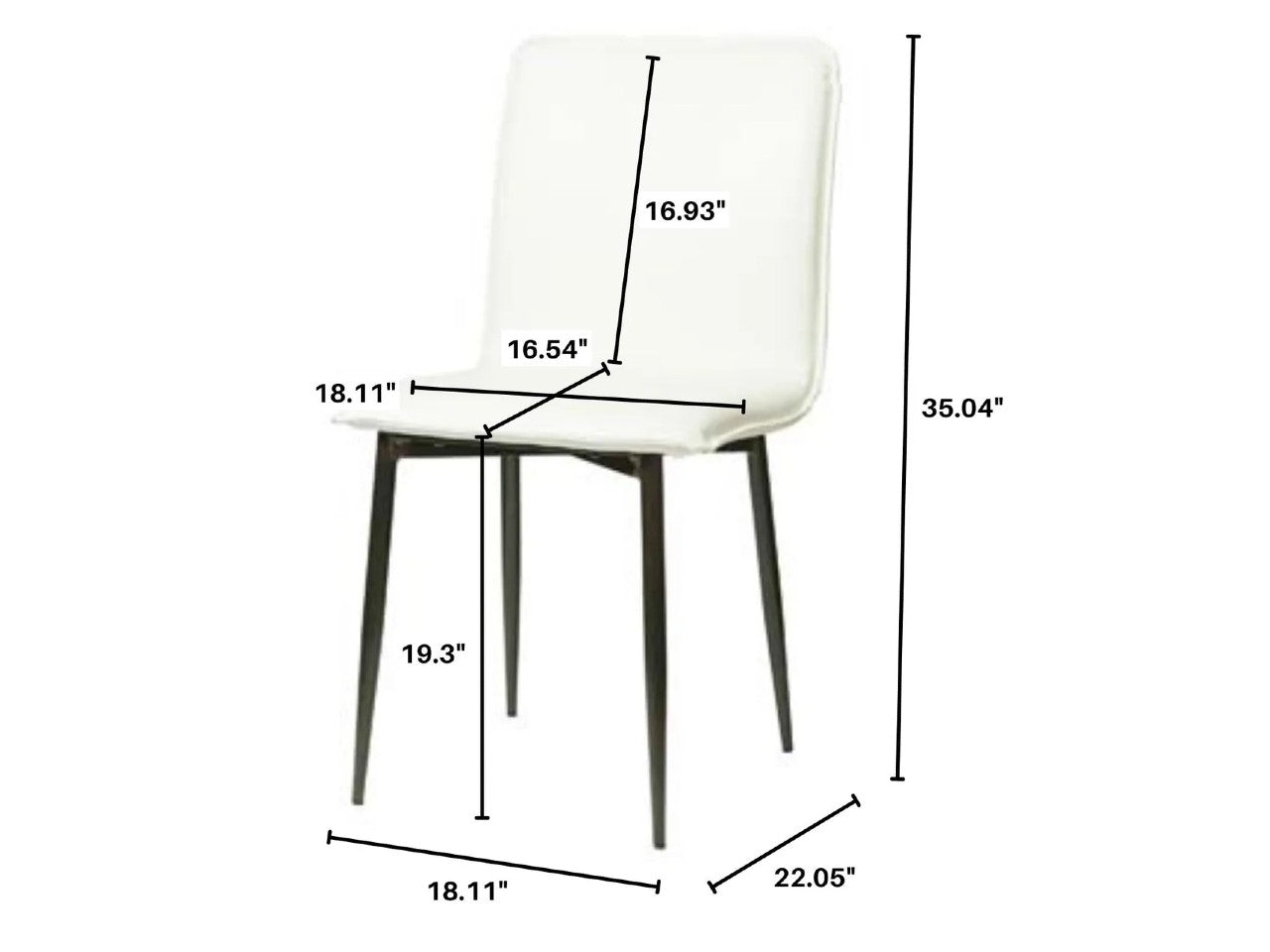 Lukas Side Dining Chair - Fox White | Calgary Furniture Store