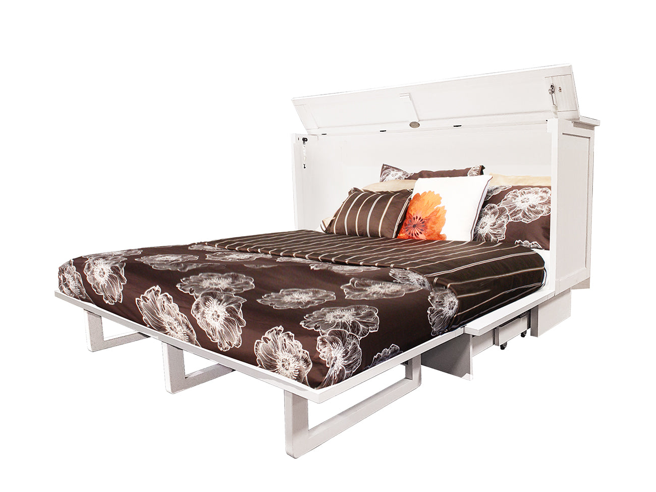 Madrid Brushed White Murphy Bed | Calgary Furniture Store