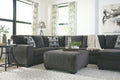Ballinasloe Smoke Oversized Ottoman | Calgary Furniture Store