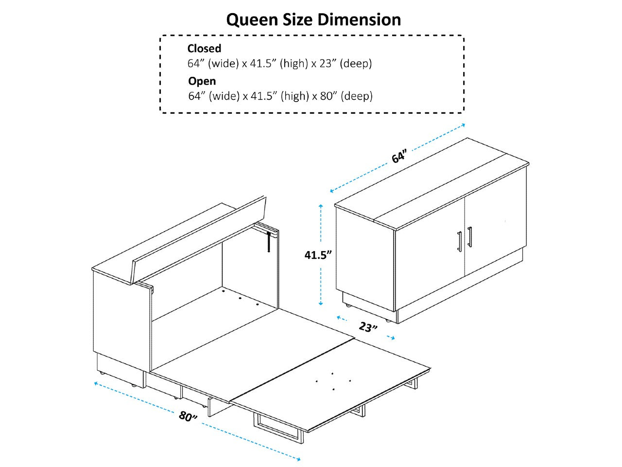 Midtown Grey Murphy Bed | Calgary Furniture Store