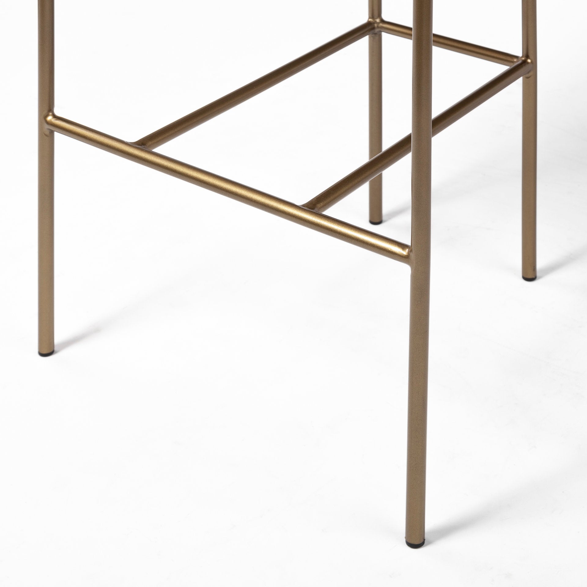 Parker Brown Faux Leather Seat Gold Metal Bar Stool | Calgary's Furniture Store | Calgary Bar Stools