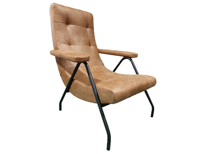 Retro Lounge Tan Accent Chair | Calgary Furniture Store