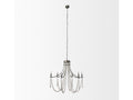 Selma White Wood Bead and Metal Chandelier | Calgary Furniture Store