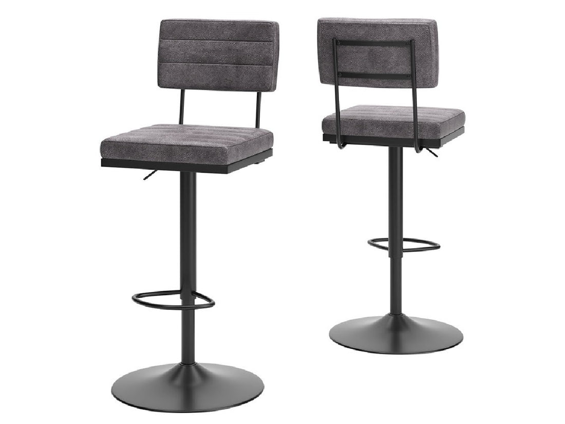 Strumford Gray Swivel Barstool | Calgary Furniture Store