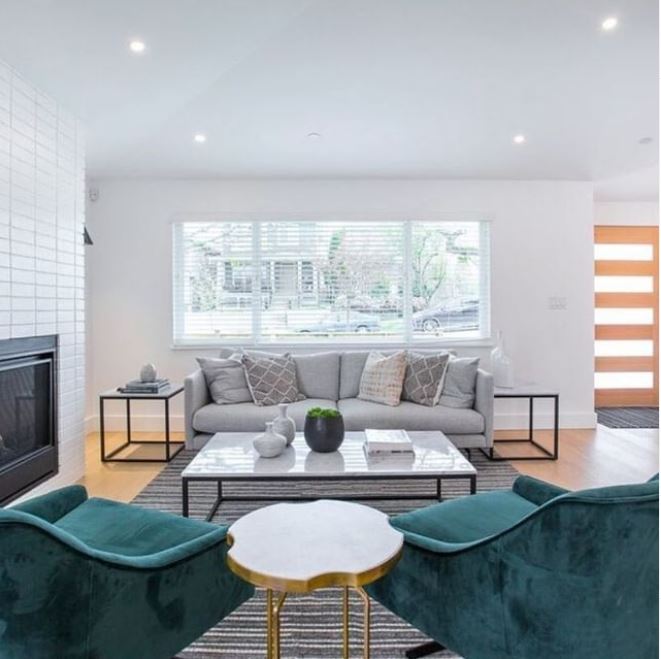 Versace White Marble Coffee Table | Calgary Furniture Store