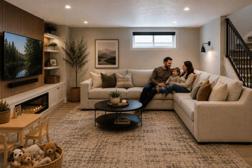 Sectionals in Calgary for Basement Living Rooms