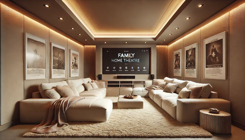 Ultimate Movie Night: Home Theater with a Cloud Modular Sectional