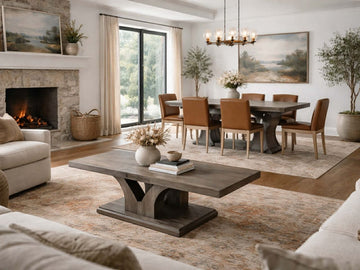 Lotus Pedestal Dining Table in Calgary’s Open-Concept Home