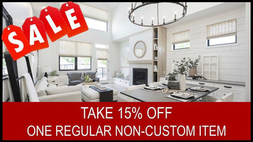 TAKE 15% OFF ONE REG. CUSTOM ITEM