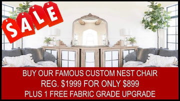 CUSTOM NEST CHAIR REG. $1999 FOR ONLY $899