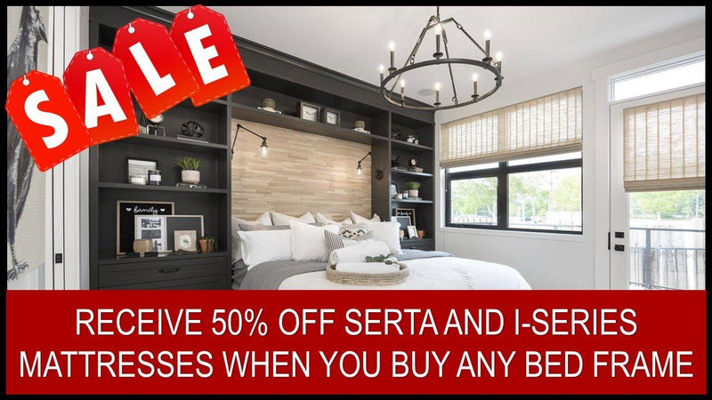 50% OFF SERTA AND I-SERIES MATTRESSES