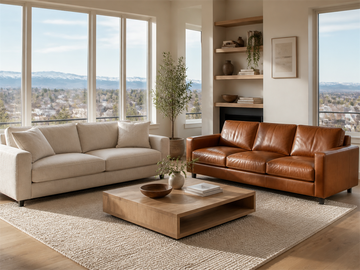Fabric and leather couches Calgary homeowners can compare