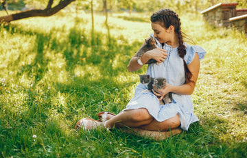 Parent and child learning outdoors during homeschooling