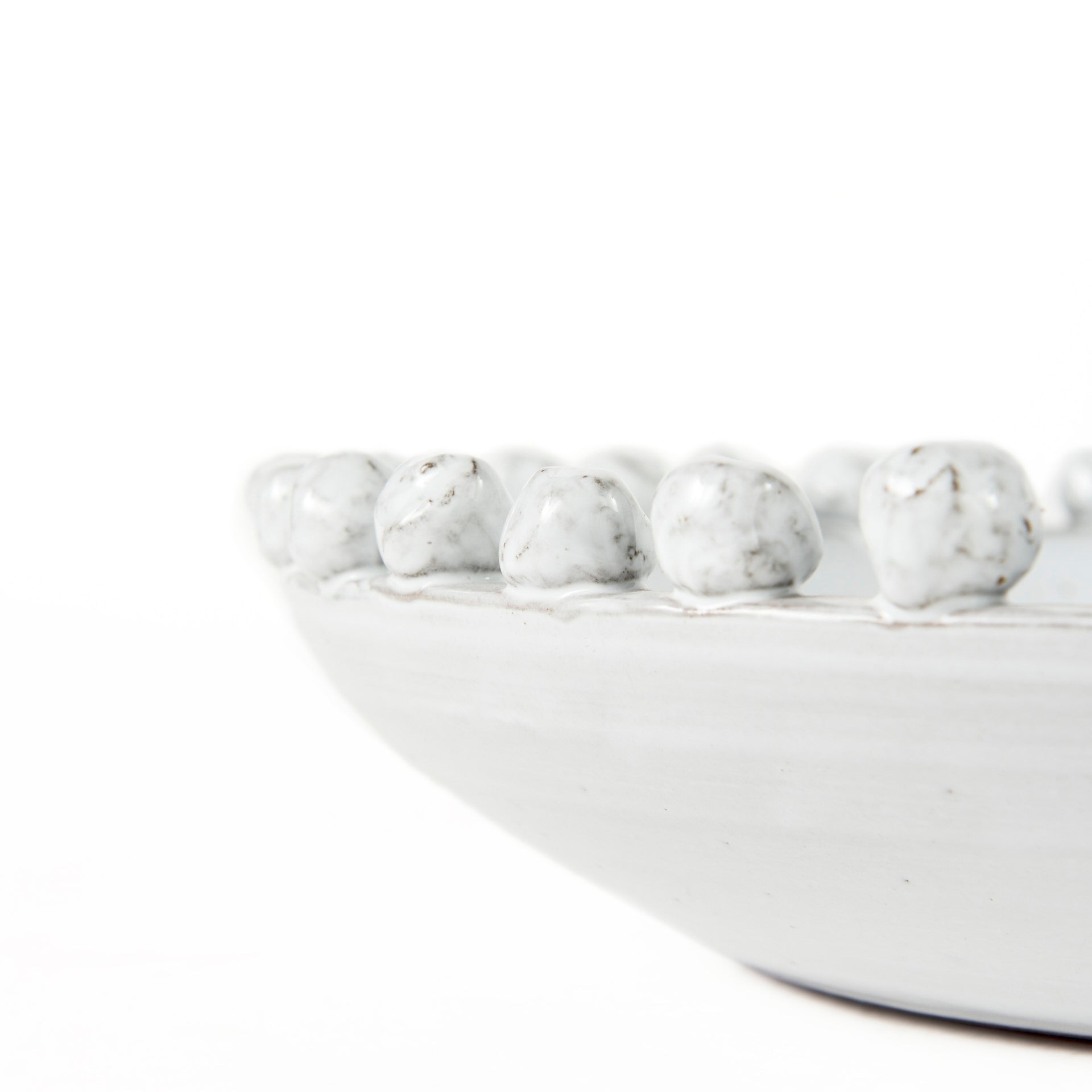 Basin 16" Round Off-White Glazed Decorative Bowl - Calgary Furniture Store