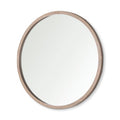 Gambit 46-inch Round Gray Wash Mango Wood Frame Mirror