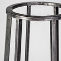 Bella Large Black Metal Cylindrical Cage Candle Holder Lantern - Calgary Furniture Store