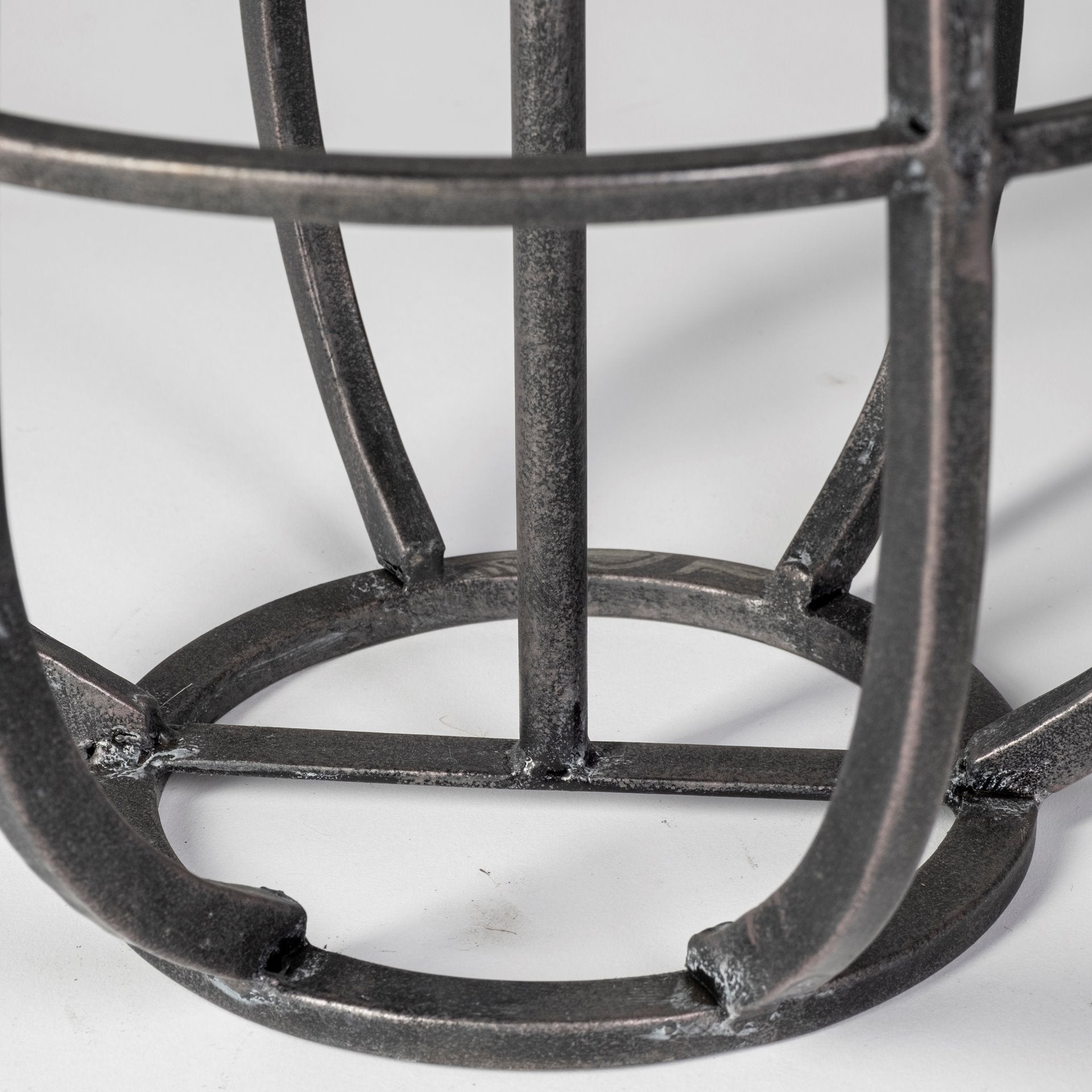 Bella Large Black Metal Cylindrical Cage Candle Holder Lantern - Calgary Furniture Store