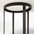 Tanner 48in Round White Marble Top Black Metal Base Table