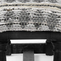 Denison II Black Wood Base Woven-Leather Cushion Top Accent Bench - Calgary Furniture Store