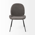 Inala Grey Fabric Seat Dining Chair with Black Metal Frame