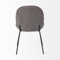 Inala Grey Fabric Seat Dining Chair with Black Metal Frame