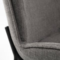 Inala Grey Fabric Seat Dining Chair with Black Metal Frame