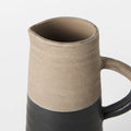 Garand Small 13H Two-Toned Black/Natural Ceramic Jug - Decorative Vase