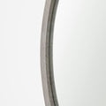 Gambit 46-inch Round Gray Wash Mango Wood Frame Mirror