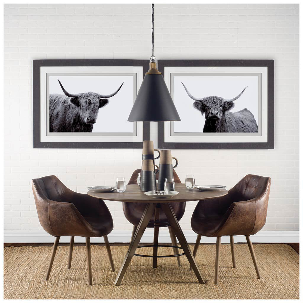 Garand Small 13H Two-Toned Black/Natural Ceramic Jug - Decorative Vase