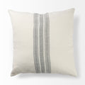 Patrice 22 x 22 Cream Gray Striped Decorative Pillow Cover