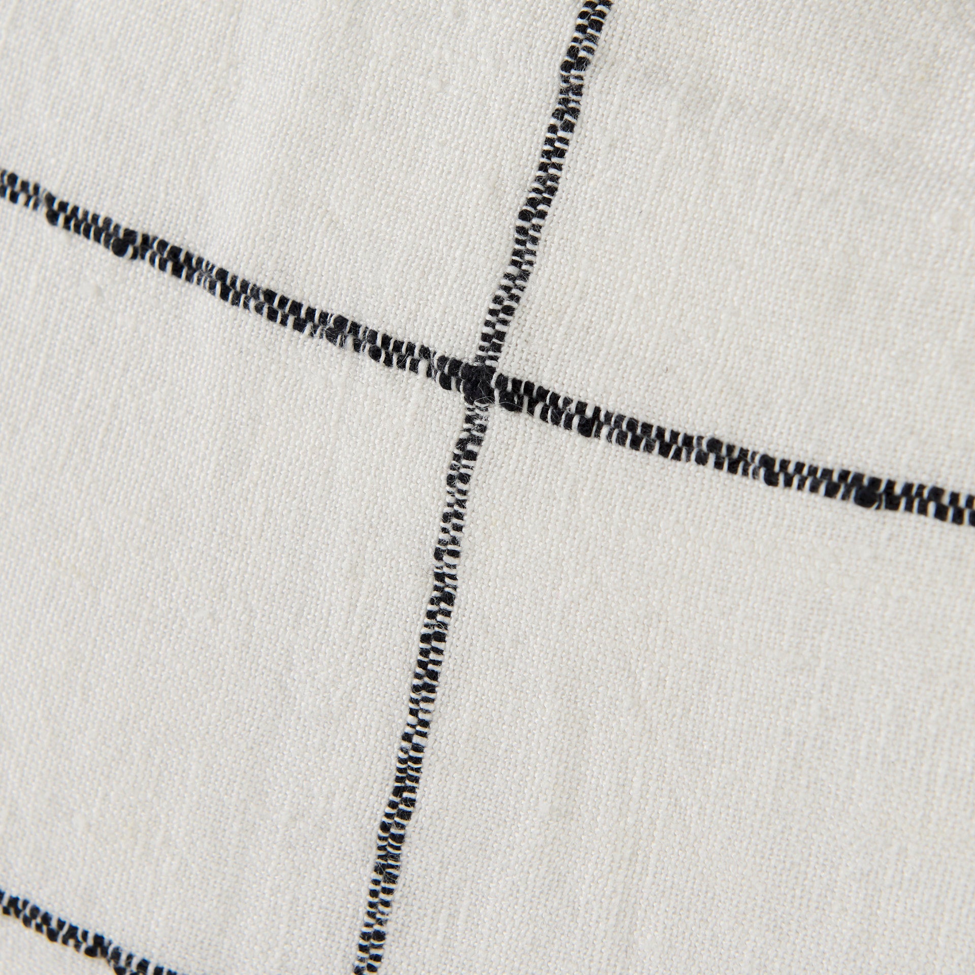 Suzanne 22 x 22 White/Black Square Pattern Decorative Pillow Cover