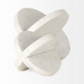 Sophia Small White Marble Geometric Ornament 6x6x6 Decor Display