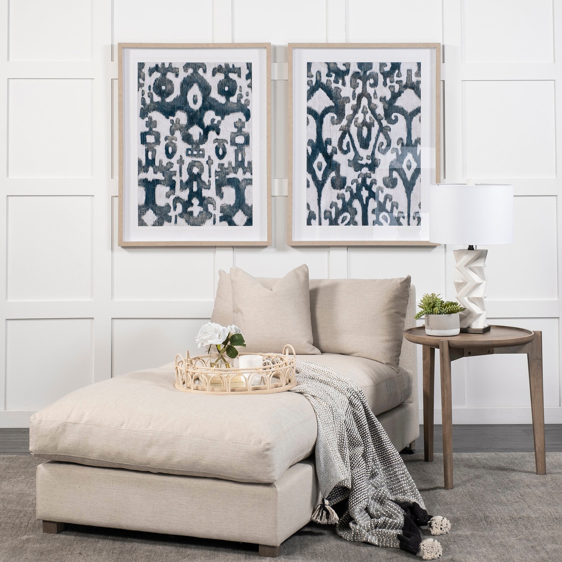 Valence Beige Throw Pillow Sectional Piece Modular Sofa Cushion