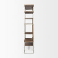 Morris III 6-Tier Mango Wood Shelving Unit with Metal Frame