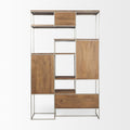 Morris III 6-Tier Mango Wood Shelving Unit with Metal Frame