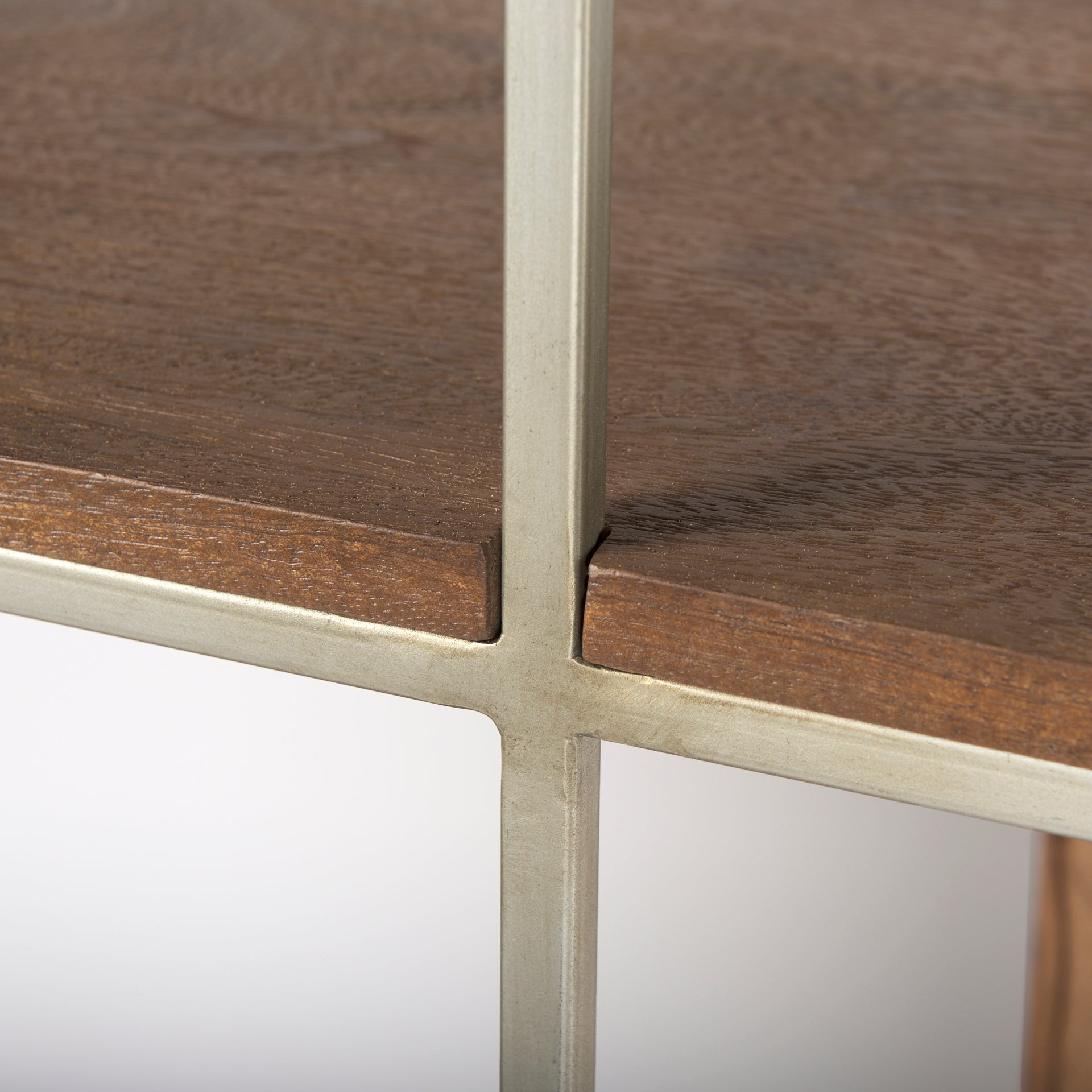 Morris III 6-Tier Mango Wood Shelving Unit with Metal Frame