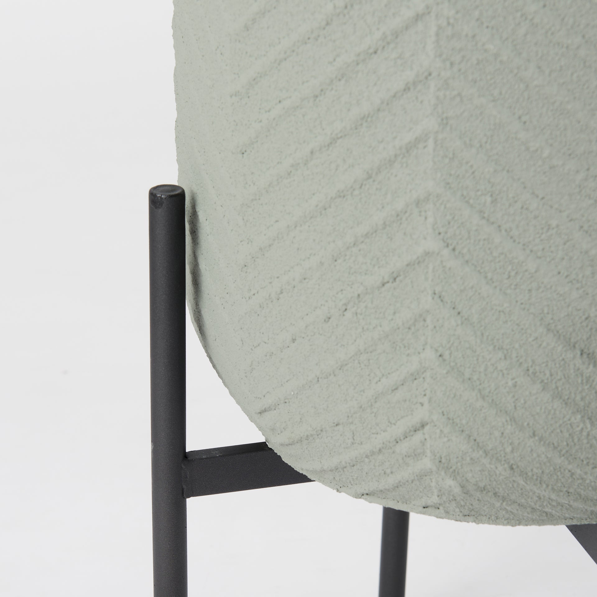 Mabel Set of Two Metal Plant Stands with Green Tops