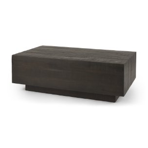 Hayden Dark Brown Solid Mango Wood Rectangular Floating Coffee Table