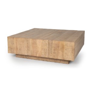 Hayden Dark Brown Solid Mango Wood Rectangular Floating Coffee Table
