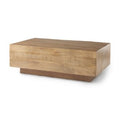 Hayden Dark Brown Solid Mango Wood Rectangular Floating Coffee Table