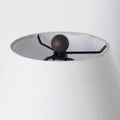 Marvin Black Ceramic Table Lamp with White Drum Shade