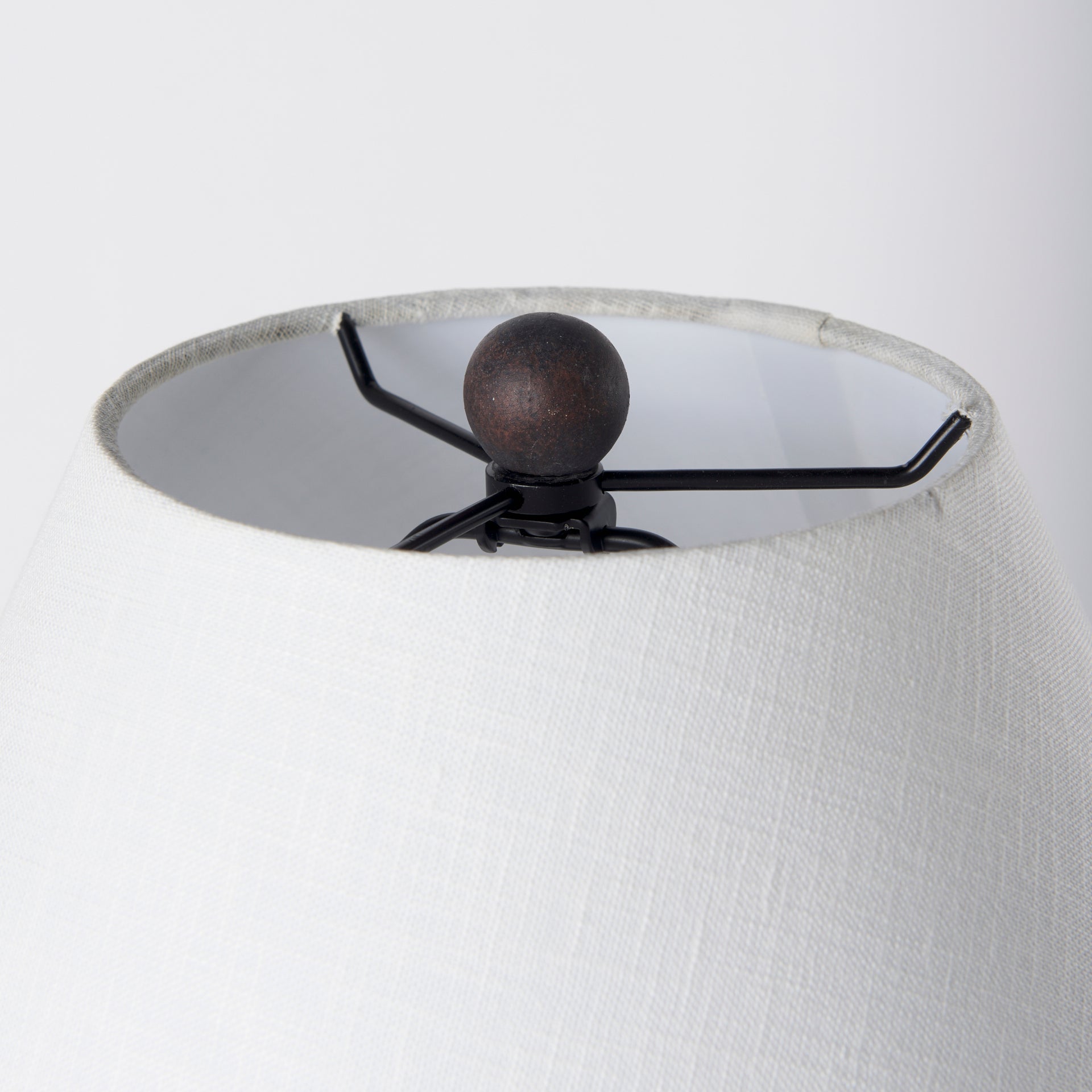 Marvin Black Ceramic Table Lamp with White Drum Shade