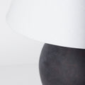 Marvin Black Ceramic Table Lamp with White Drum Shade