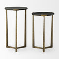 Atticus Black Wood Nesting Accent Tables Set of Two
