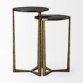 Atticus Black Wood Nesting Accent Tables Set of Two