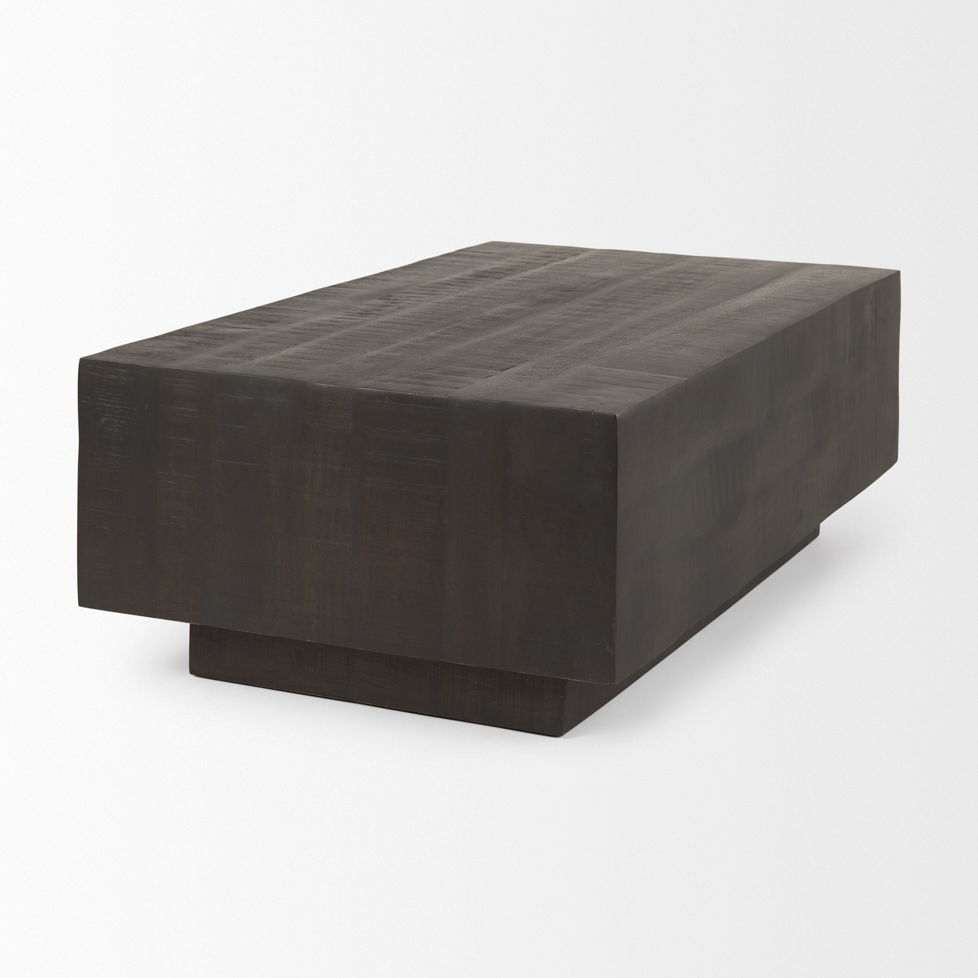 Hayden Dark Brown Solid Mango Wood Rectangular Floating Coffee Table
